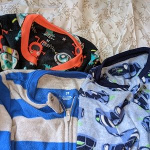 Carter's Boys 3T Fleece Pajamas Bundle